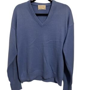 Vintage Royal Jeff Dupont Orlon Sweater Men’s M Blue USA Made Soft Quiet Luxury